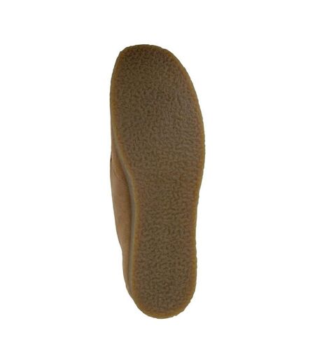 Mens suede apron casual shoes navy blue Roamers