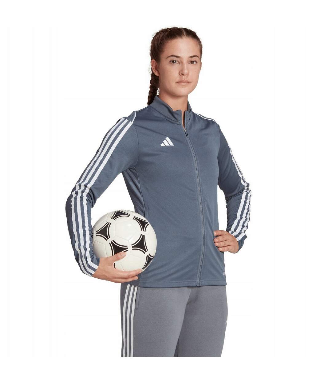 Veste Entraînement Tiro League Femme Gris Argenté Adidas-1