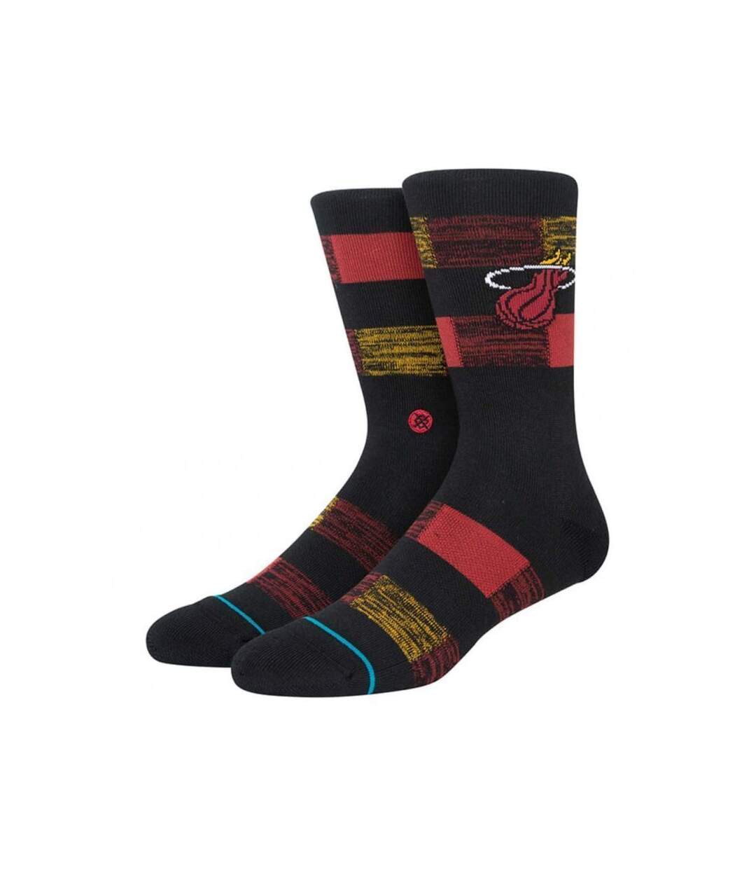 STANCE Chaussettes Homme Coton HEAT CRYPTIC Noir Rouge NBA-1