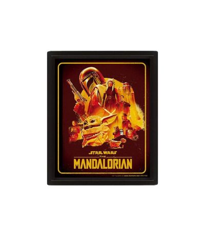 Star Wars: The Mandalorian - Poster encadré MONTAGE (Jaune / Noir) (25,4 cm x 20,32 cm) - UTPM5905