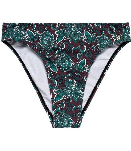 Womens/ladies Floral Bikini Bottoms Purple Panos Emporio