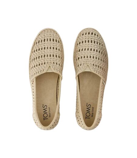 Womens/ladies Valencia Espadrilles Champagne Toms