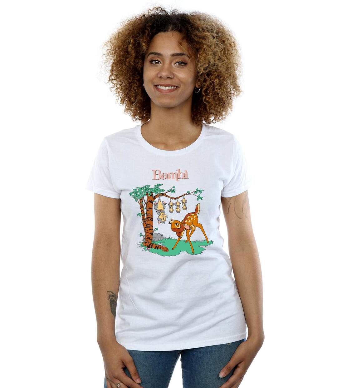 Disney - T-shirt BAMBI TILTED UP - Femme (Blanc) - UTBI15450-2