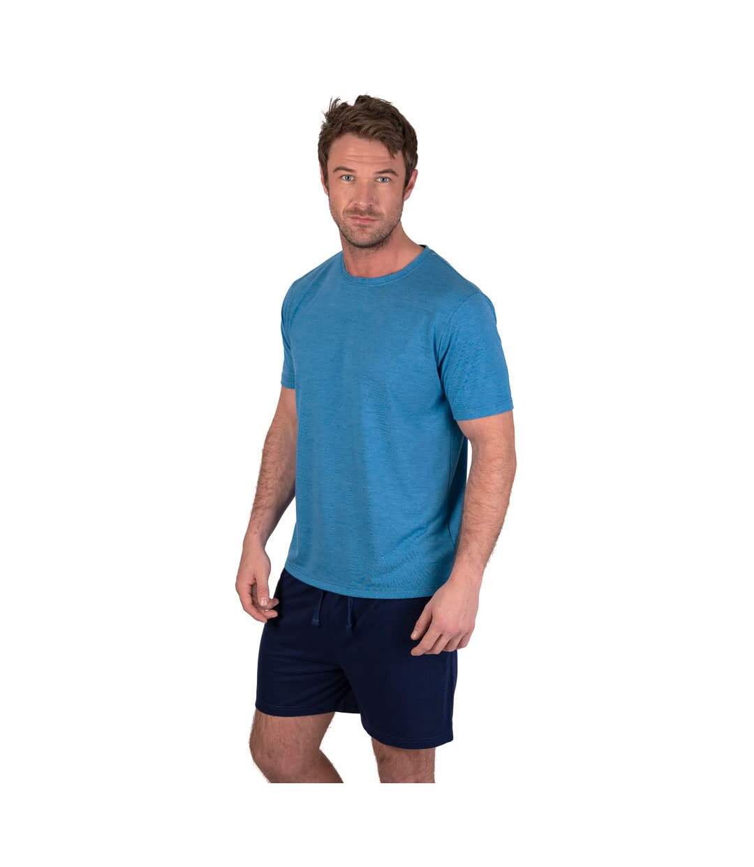 Ensemble de pyjama court homme bleu / bleu marine Light And Shade-3