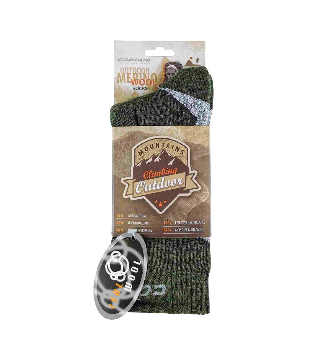 Chaussettes de Randonnée Thermiques Laine Mérinos-2