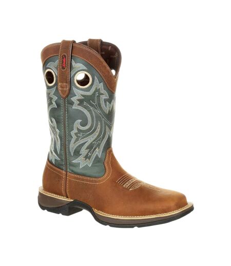 Mens Rebel Full Grain Leather Cowboy Boots Saddlehorn Clover Durango