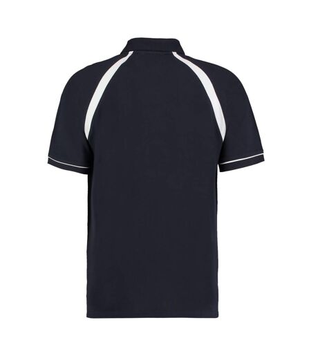 Mens oak hill polo shirt navy/white Kustom Kit