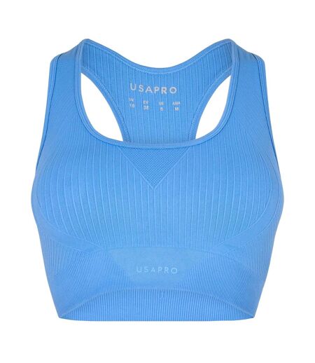 Brassière De Sport Motif/style Côtelé Femme Bleuet USA