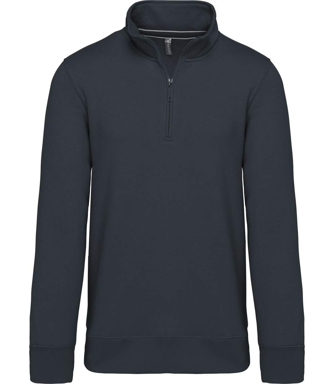 Sweat-shirt col zippé - K487 - bleu marine