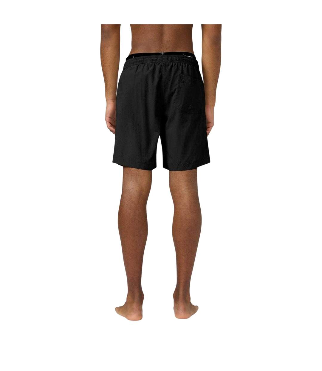 Short De Bain Motif/style Logo Brodé Homme Noir Champion-3