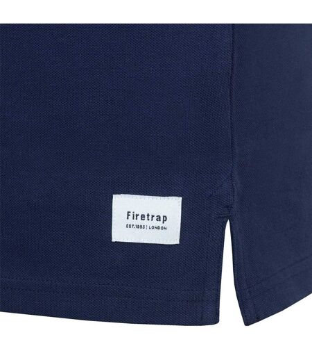 Mens Lazer Logo Cotton Polo Shirt Navy Firetrap