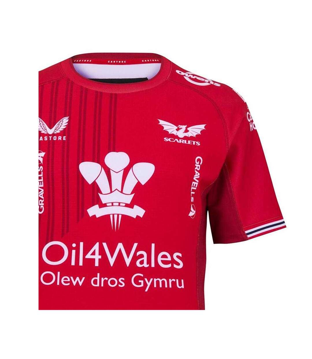 Haut De Rugby Motif/style Rétro Scarlets Homme Rouge Écarlate Castore-3
