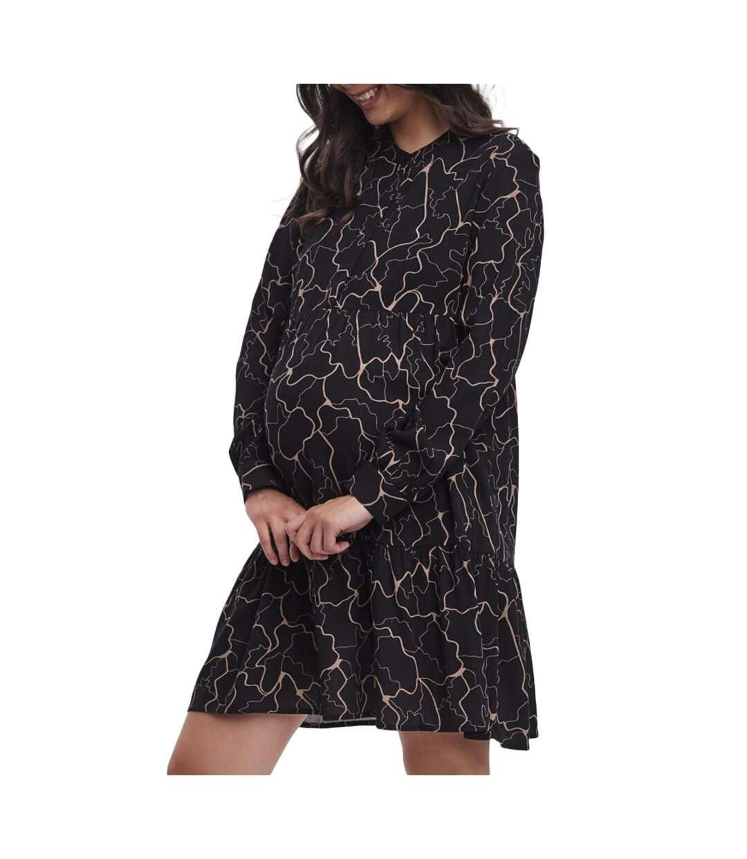 Robe de grossesse noir femme vero moda marternity manna-1