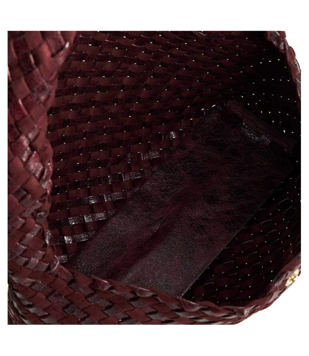 Basket Weave Hobo Bag One Size Aubergine Dune London-3
