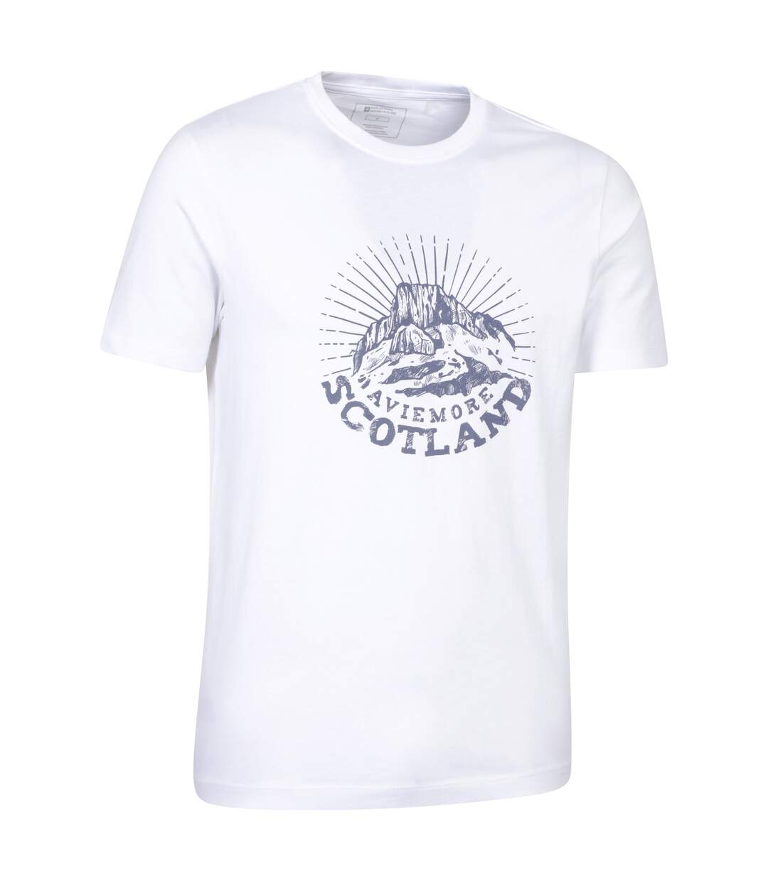 Mens circle mountain t-shirt white Mountain Warehouse-3