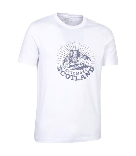 Mens circle mountain t-shirt white Mountain Warehouse