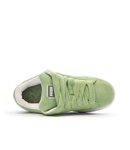 Baskets vert/blanc femme puma suede xl