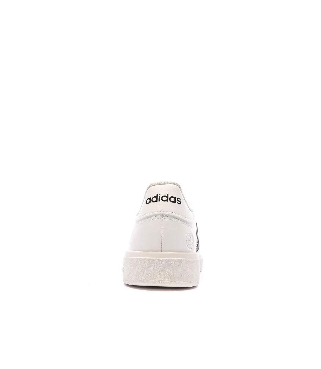 Baskets blanches/noires femme adidas grand court base 2.0-3