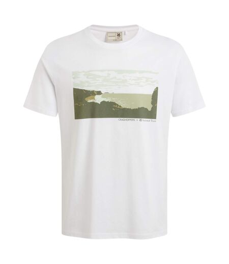 T-shirt Manches Courtes Motif/style Paysage National Trust Sabden Homme Blanc Craghoppers