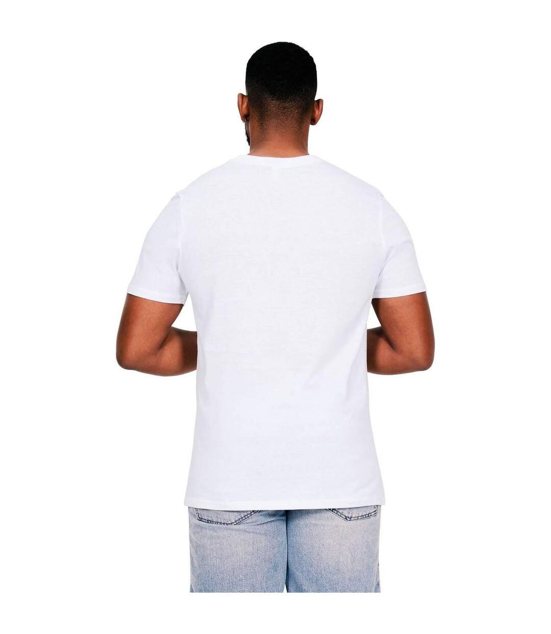 Mens Muscles Combed Ringspun Cotton Tall T-shirt White Casual Classics-2