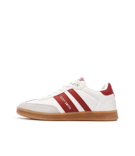 Baskets blanches/bordeaux homme teddy smith 120098
