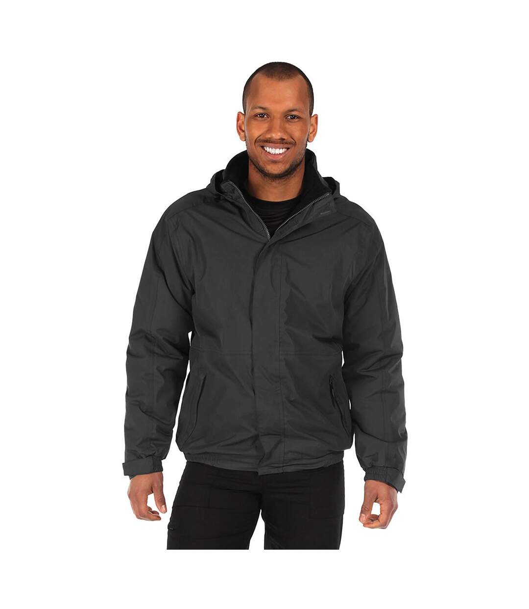 Regatta Mens Dover Waterproof Windproof Jacket (Black/Ash)