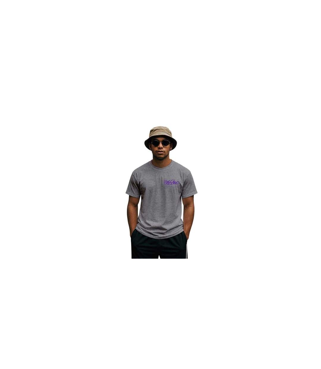 Mens  Crew Neck T-shirt Grey Marl Signature-1