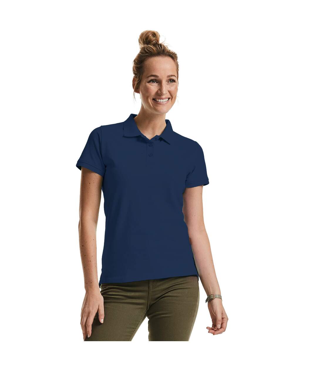 Polo femme bleu marine Russell-2