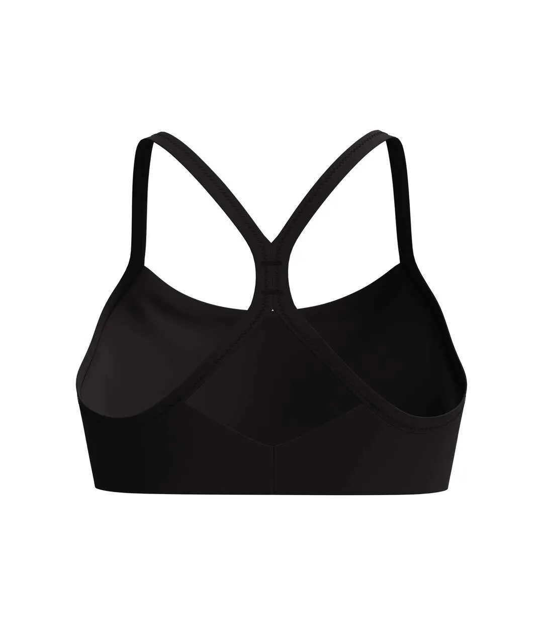 Womens/ladies Solid Racerback Bikini Top Black Speedo-2