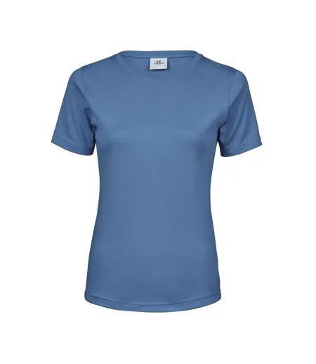 Womens/ladies Interlock Short Sleeve T-shirt Ocean Blue Tee Jays