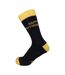 Chaussettes Retraite Motif/style Contrasté Homme Noir Jaune Star-1