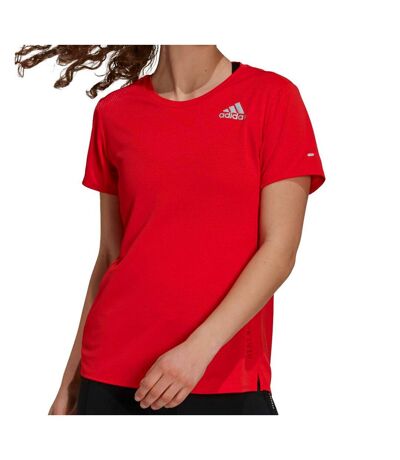 T-shirt de Running Rouge Femme Adidas Heat