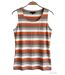 MAYFLOWER DONUT1 — Débardeur taupe / orange femme coton : le confort d'un style casual dynamique-2