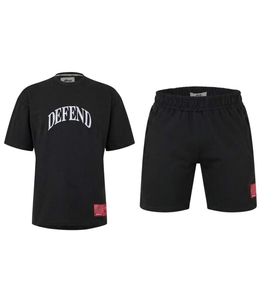 Ensemble T-shirt Et Short Defend Homme Noir DFND London-1