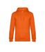 Mens King Hooded Sweater Orange Pure B&C-1