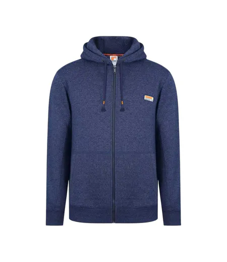 Mens Signature Cotton Full Zip Hoodie Indigo Marl SoulCal