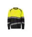 Mens Two Toned Hi-vis Modern Sweatshirt Black Yellow Mascot-1
