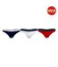 Lot De 3  Strings Motif/style Logo Femme Bleu Marine Blanc Rouge Tommy Hilfiger-2