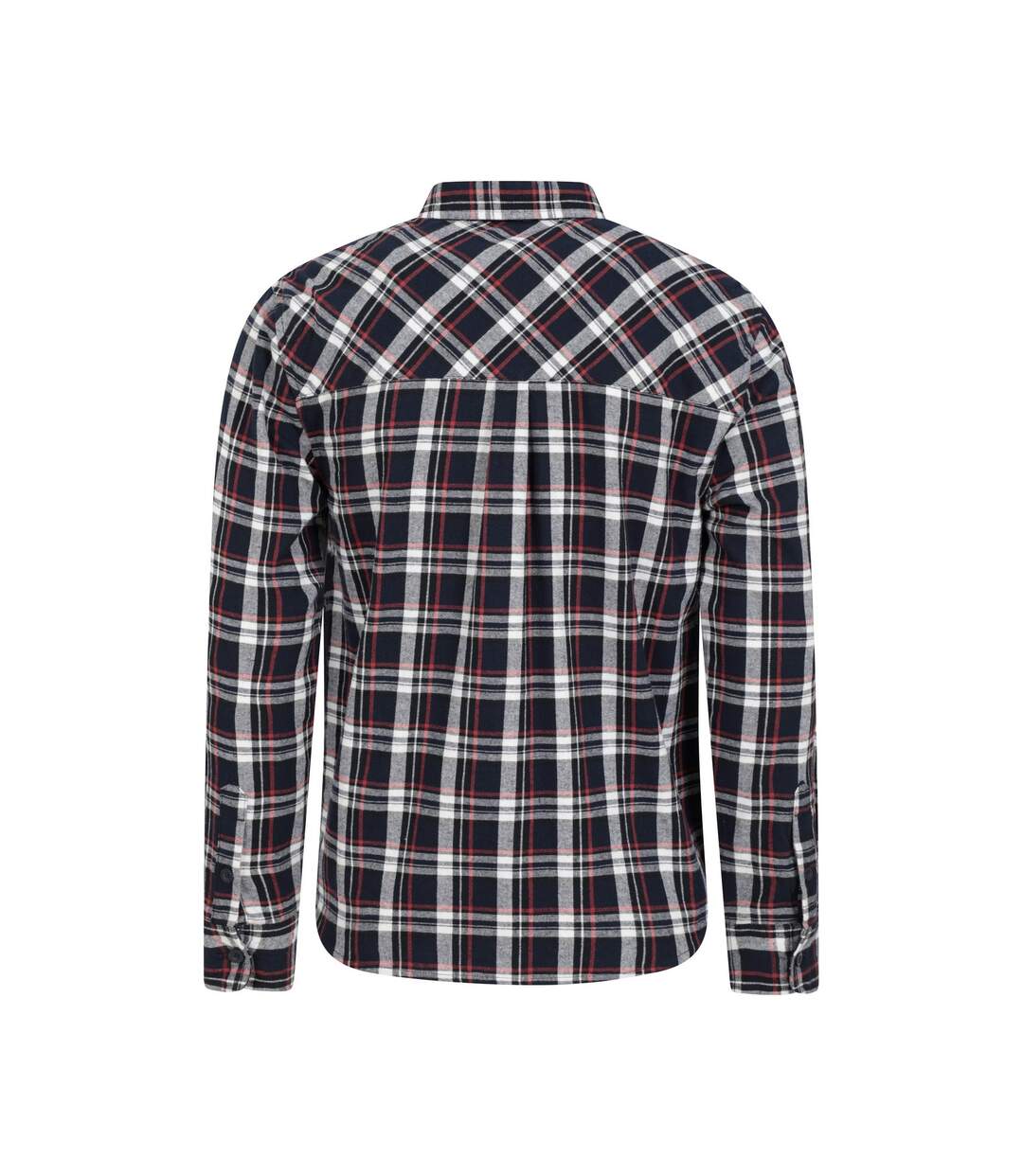 Mens trace flannel long-sleeved shirt active red Mountain Warehouse-2