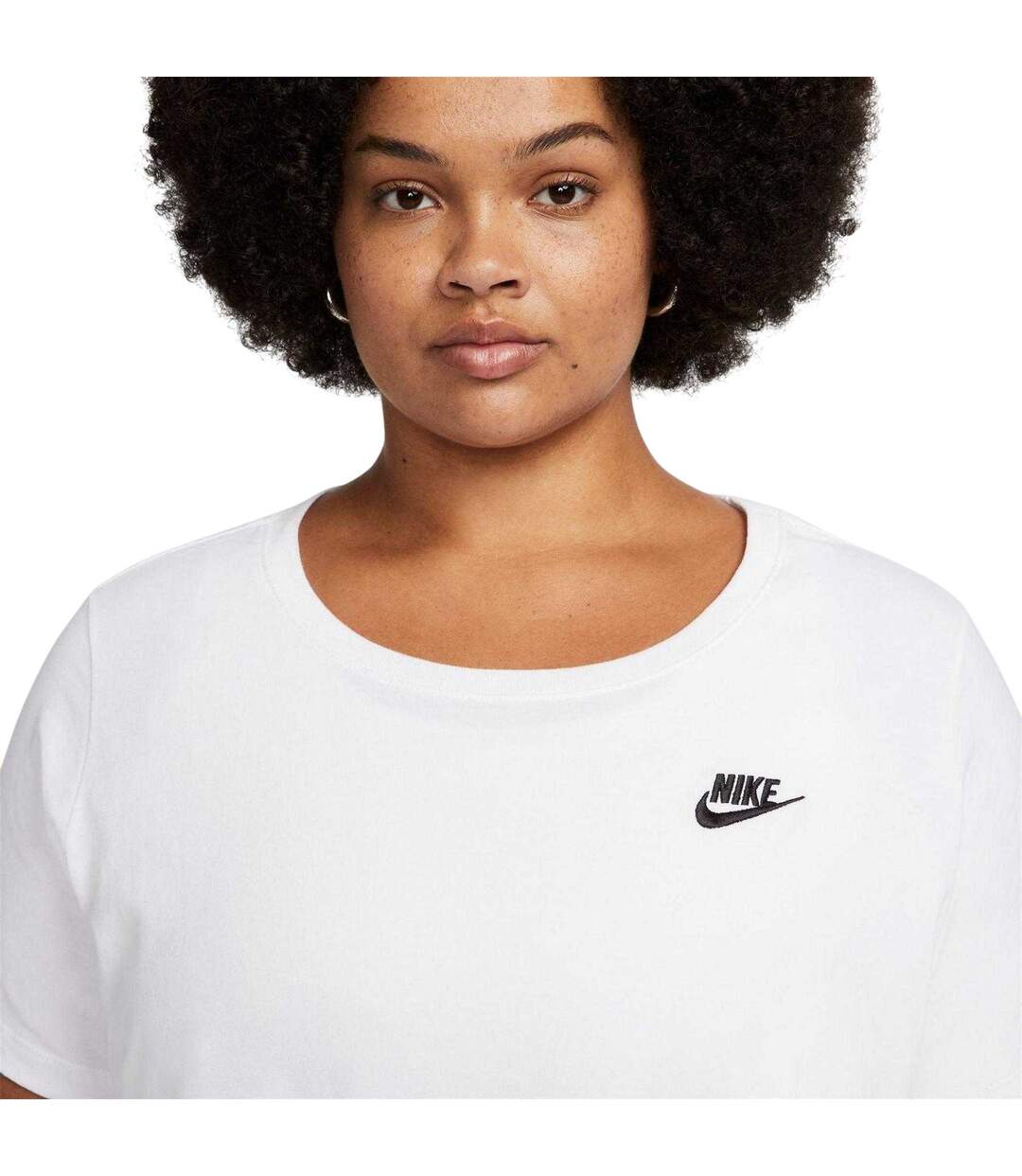 Womens/ladies Nsw Club T-shirt White Black Nike-4