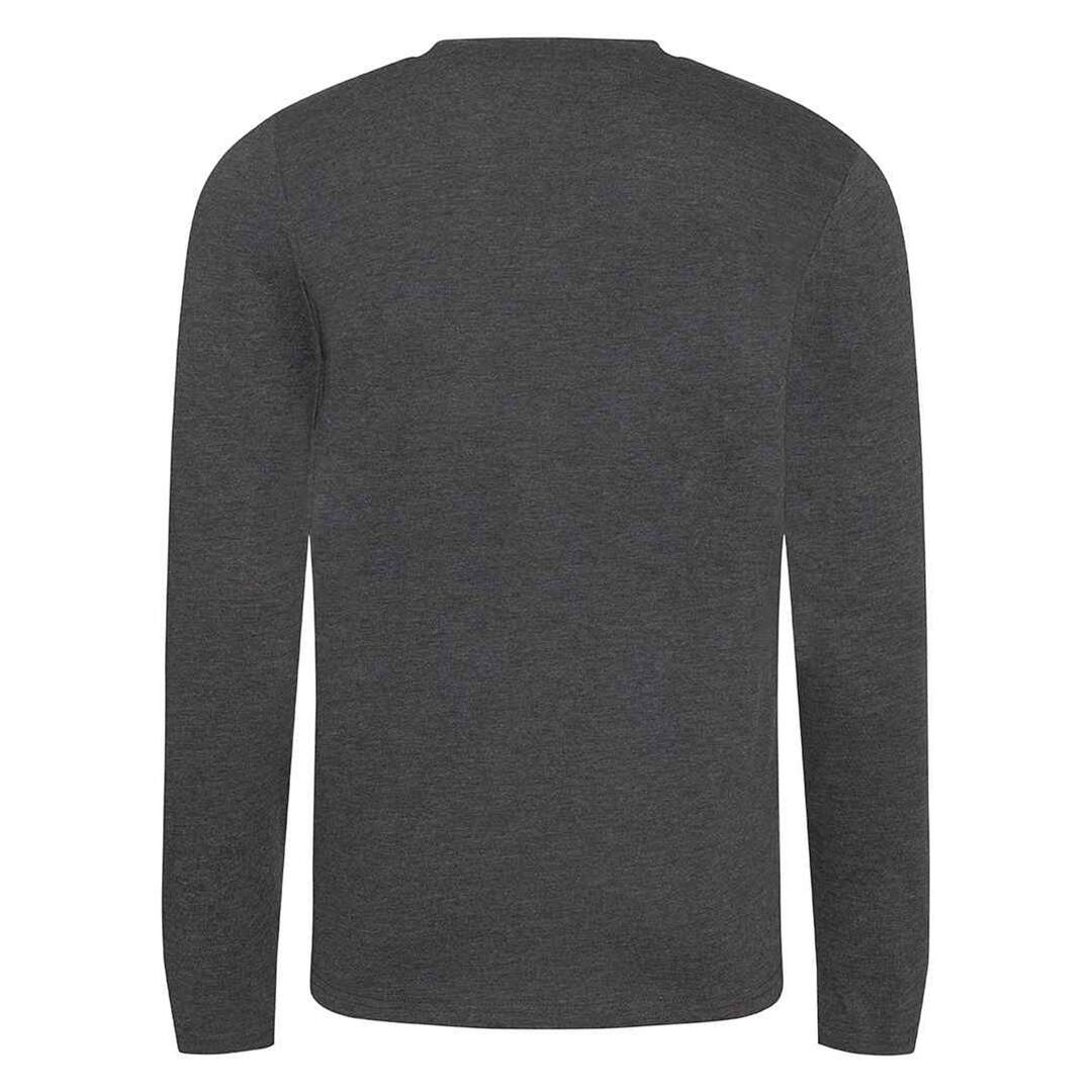 AWDis Mens Long Sleeve Tri-Blend T-Shirt (Heather Charcoal) - UTPC2975-2