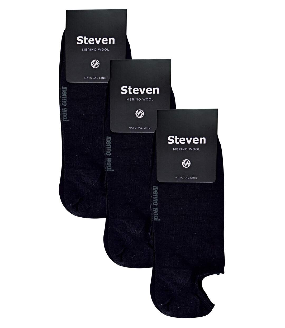 Steven - 3 Pairs Mens Merino Wool Invisible Socks-2