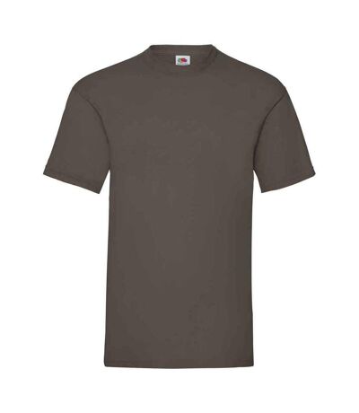 Mens valueweight t-shirt chocolate Fruit of the Loom