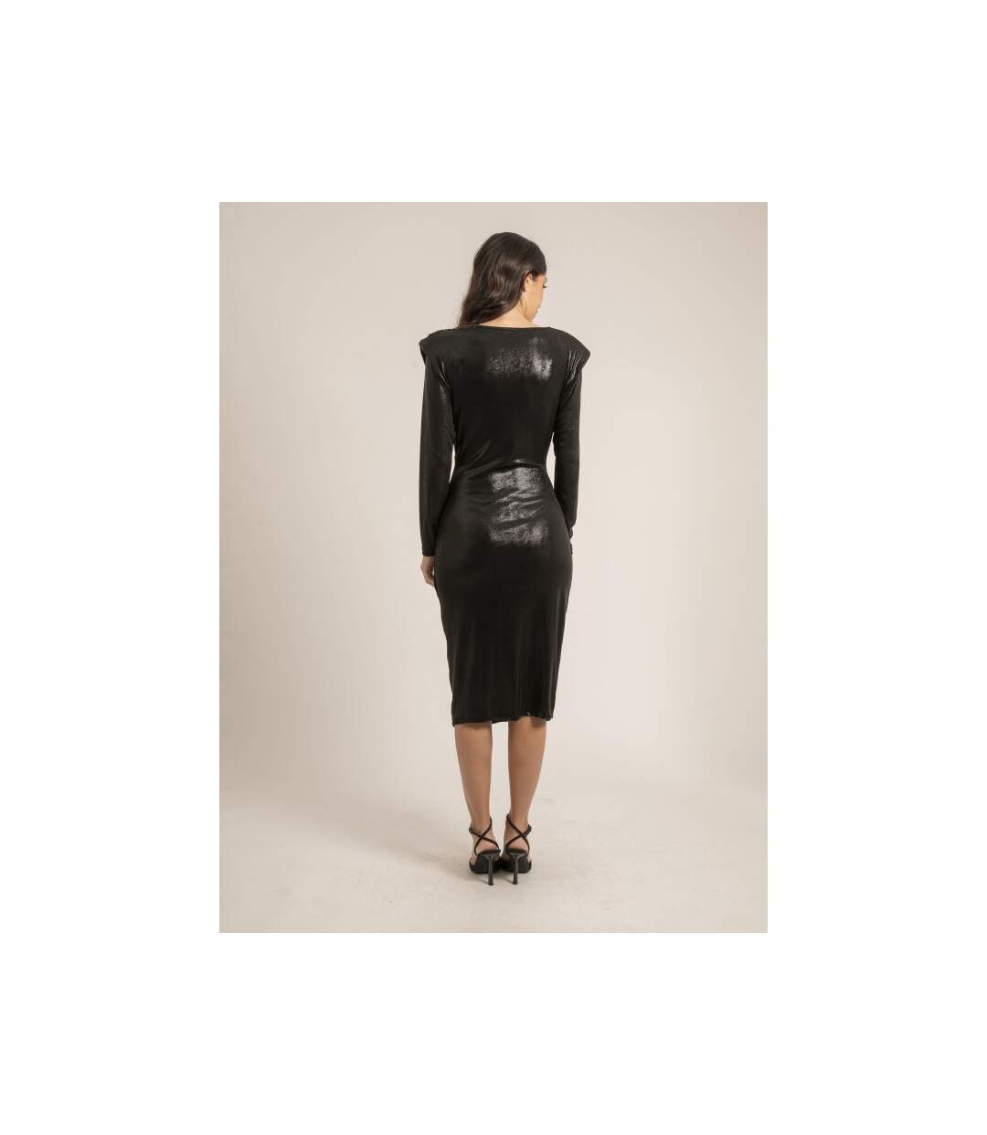 Robe manches longues drapée ILUNA - Dona X Lisa-2