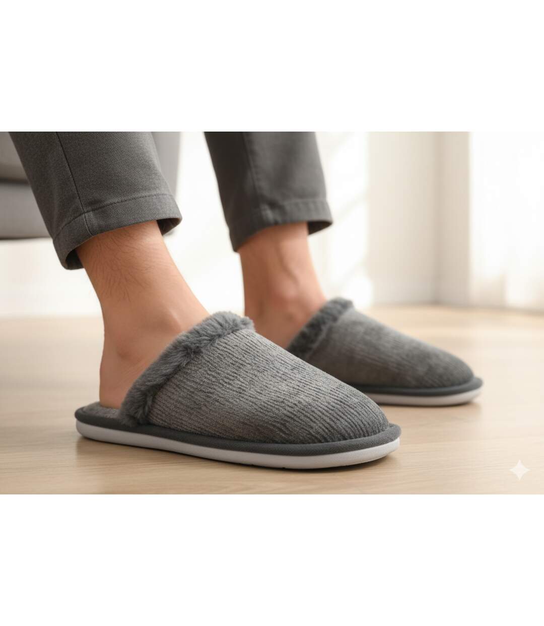 Mules homme velours ondulé MU9714-4