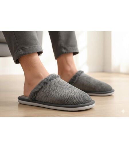 Mules homme velours ondulé MU9714