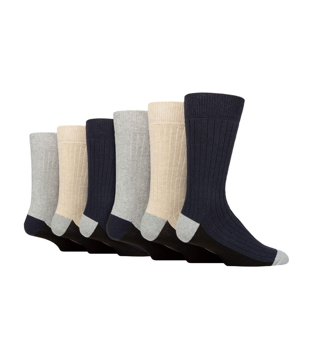 Wildfeet - 6 Paires Homme Chaussettes Bottes Coton Randonnée-1