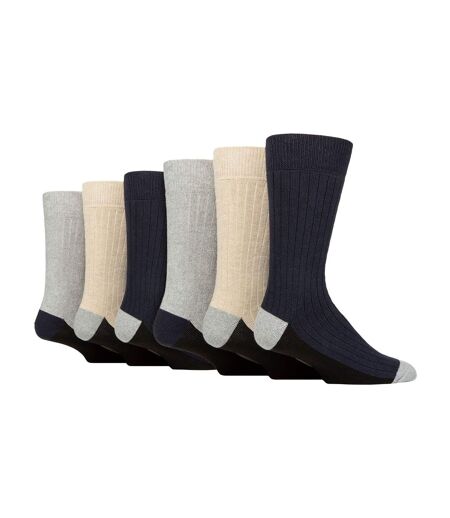 Wildfeet - 6 Paires Homme Chaussettes Bottes Coton Randonnée