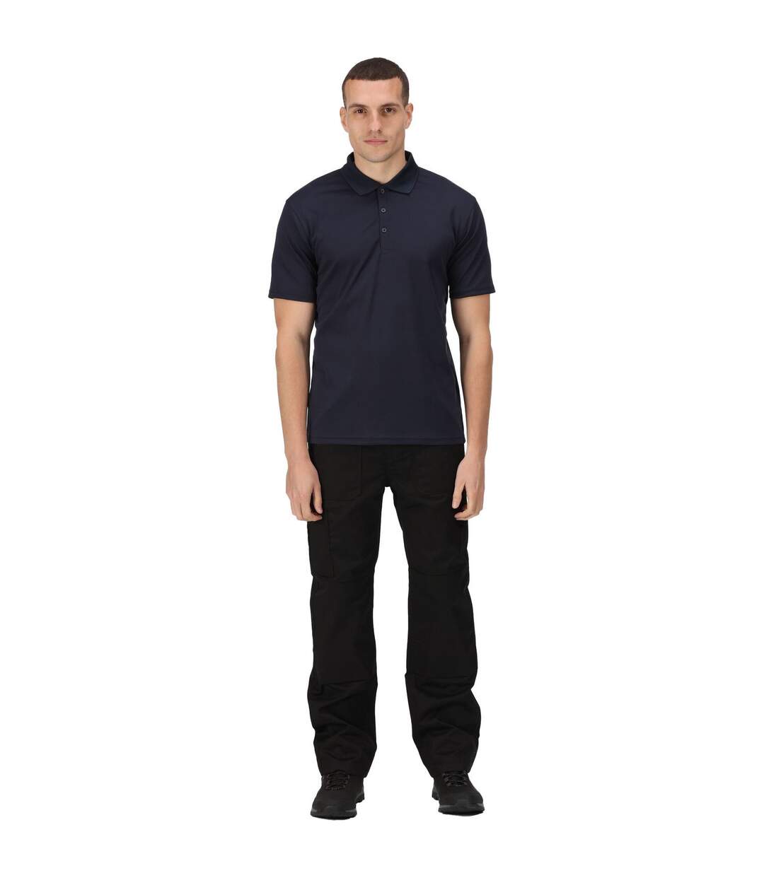Mens Moisture Wicking Polo Shirt Navy Regatta Professional-2