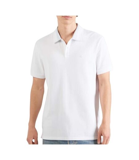Polo blanc homme calvin klein jeans casual pique